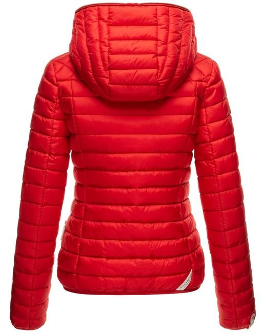 Navahoo Ich bin Hübsch giacca da donna per mezza stagione con cappuccio, rossa
