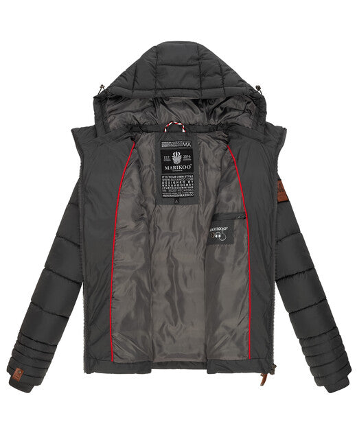 Marikoo SOLE giacca invernale da donna con cappuccio, nera
