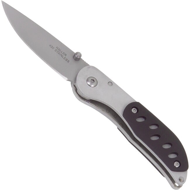 Haller Einhand-Taschenme 42924 coltello tascabile , silber matt