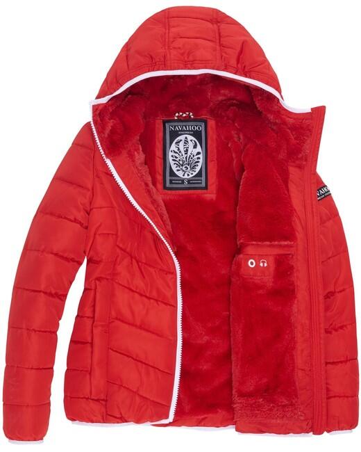Navahoo ELVA giacca invernale con cappuccio da donna, rosso