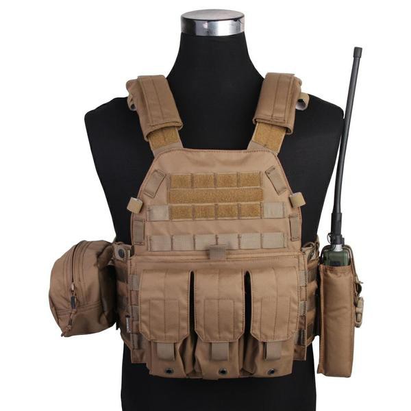 Emersongear LBT6094A portapiatti con 3 tasche, coyote 500D