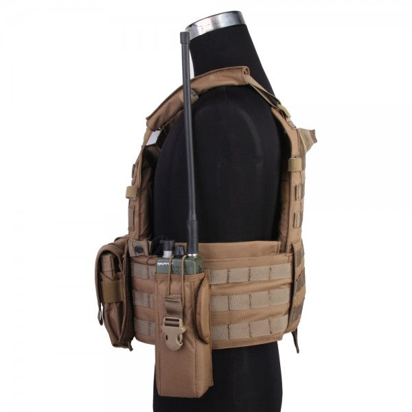 Emersongear LBT6094A portapiatti con 3 tasche, coyote 500D