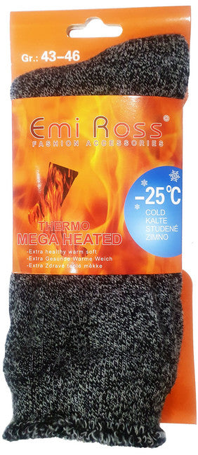 O&T Calze termiche EMIR thermo 2 strati 1 paio, grigio scuro