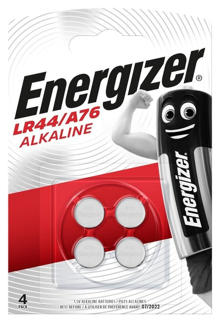 Energizer A76/LR44 batteria a bottone alk bp4, 4 pz.