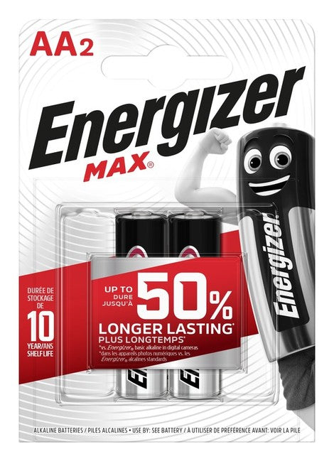 Energizer Max batteria alcalina aa/2 lr6 fsb2, 2 pz.