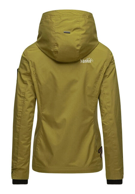 Marikoo Erdbeere giacca transitoria da donna con cappuccio, verde muschio