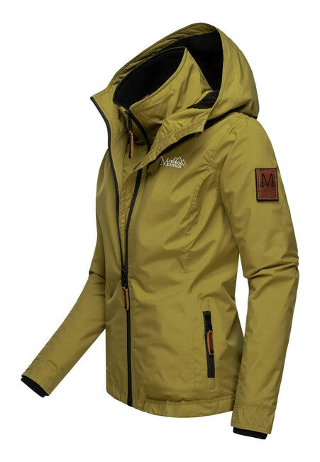 Marikoo Erdbeere giacca transitoria da donna con cappuccio, verde muschio