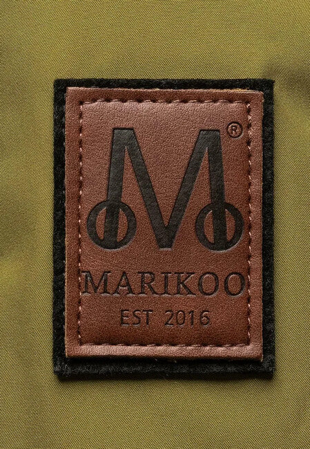 Marikoo Erdbeere giacca transitoria da donna con cappuccio, verde muschio