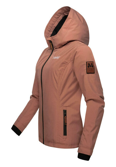 Marikoo ERDBEERE giacca transitoria da donna con cappuccio, terracotta