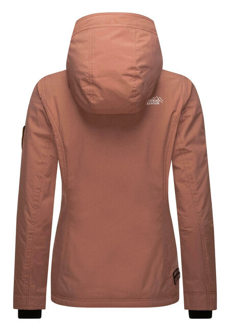 Marikoo ERDBEERE giacca transitoria da donna con cappuccio, terracotta