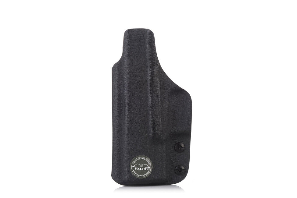 Falco IWB in kydex all'interno della cintura CZ P10M, nera destra