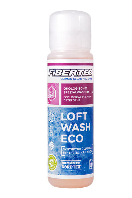 Fibertec Loft Wash Eco detergente sintetico per sacchi a pelo e vestiti 100 ml