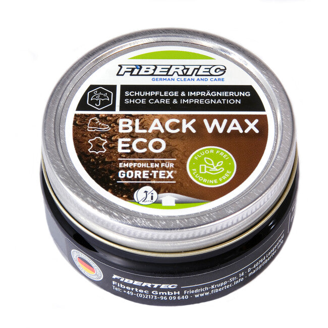 Fibertec Cera per scarpe Eco Cera per scarpe per la cura intensiva della pelle , nera 100 ml