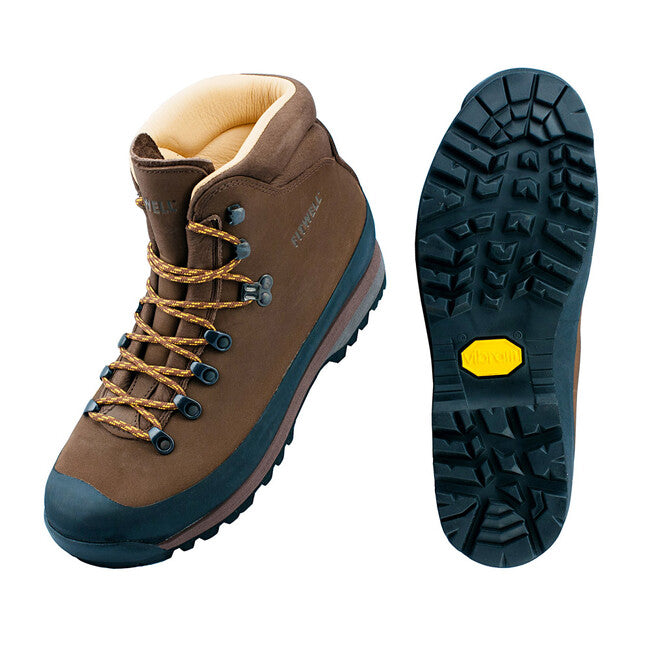 Fitwell Yuma scarpa da trekking solida con fodera in pelle, marrone