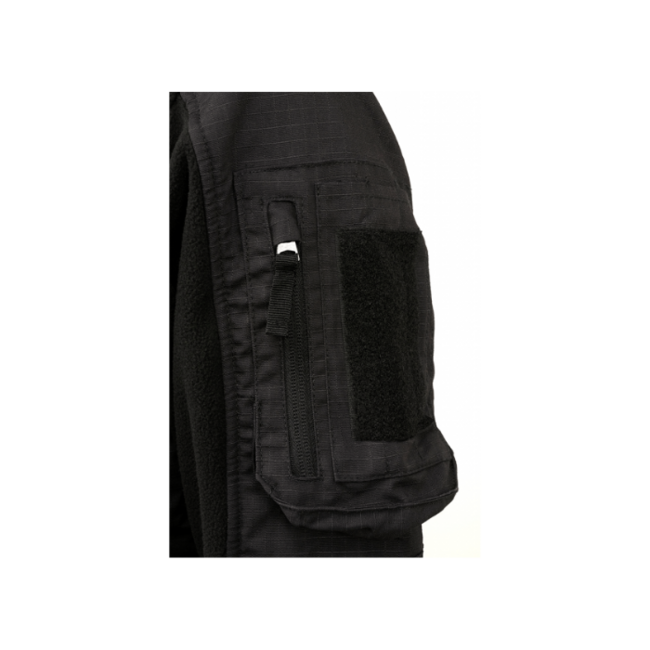 Brandit Giacca in pile Giacca in pile Ripstop, nera