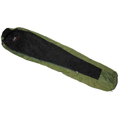 Fox Outdoor duralight sacco a pelo leggero, oliva-nero + 2/ + 18°C