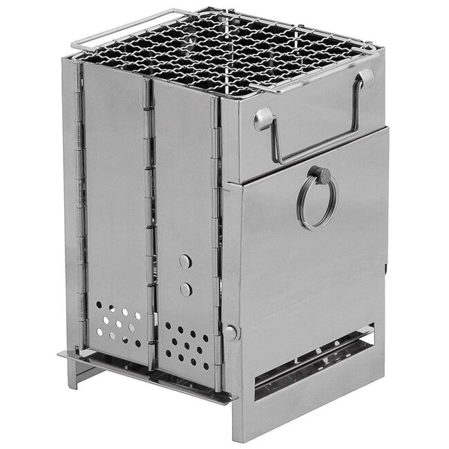 Fox Outdoor Griglia da viaggio con griglia in acciaio inox, pieghevole