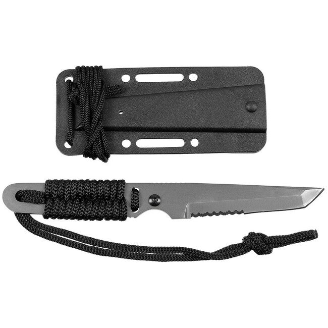 Fox Outdoor Action I coltello, nero, manico avvolto, con fodero