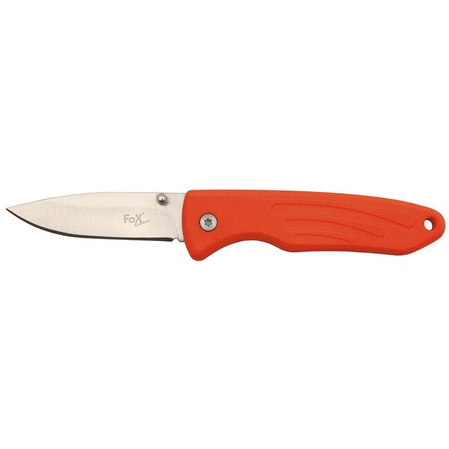 Fox Outdoor Jack coltello a una mano, arancione, manico in tpr