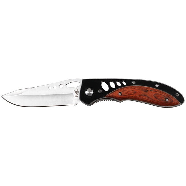Fox Outdoor Jack coltello a una mano manico con inserti in legno