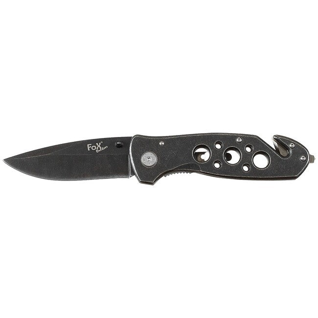 Fox Outdoor Jack coltello a una mano, con manico in metallo