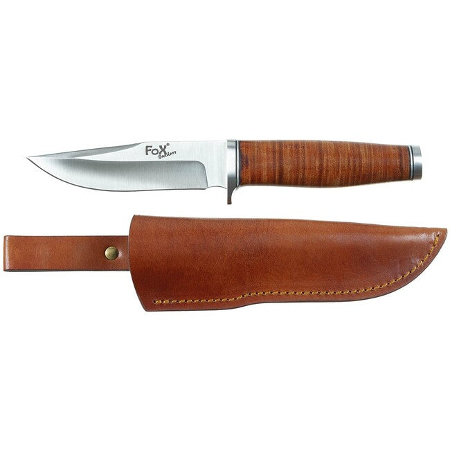 Fox Outdoor Ranger 11 coltello pathfinder manico in pelle, con fodero