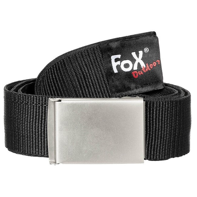 Fox Outdoor Cintura con scomparto interno, nera, circa 4 cm
