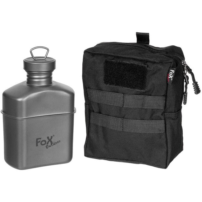 Fox Outdoor Bottiglia da campo, circa 1 L, titanio