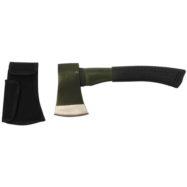 Fox Outdoor Deluxe axe, piccola, manico in fibra di vetro, verde OD