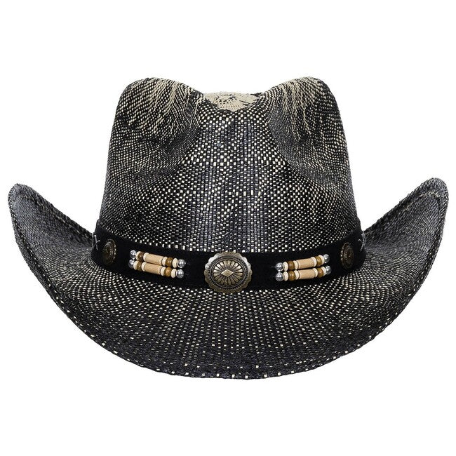 Fox Outdoor Texas cappello di paglia con fascia, nero-marrone