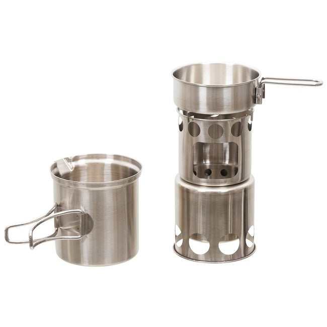 Fox Outdoor Travel fornello da viaggio in acciaio inox