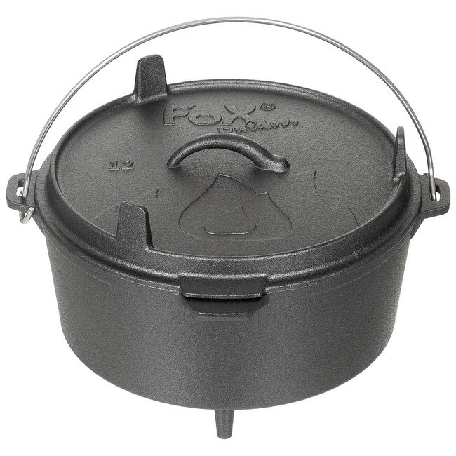 Fox Outdoor FoxPentola da fuoco da esterno, forno olandese, ghisa, circa 5,7 l