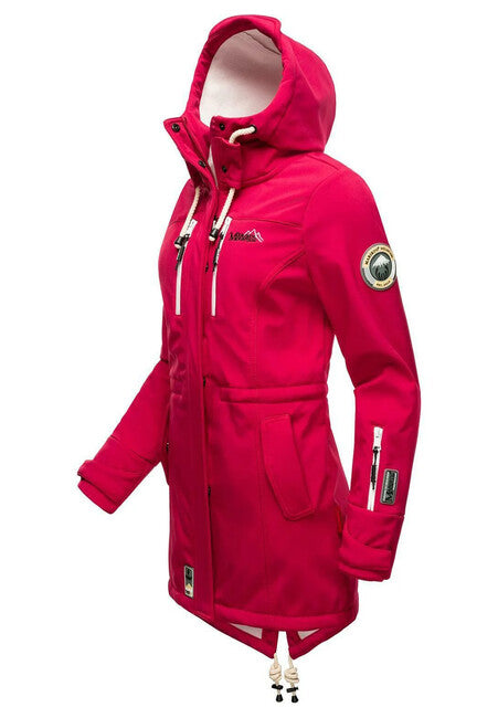 Marikoo ZIMTZICKE P giacca invernale softshell da donna con cappuccio, fucsia