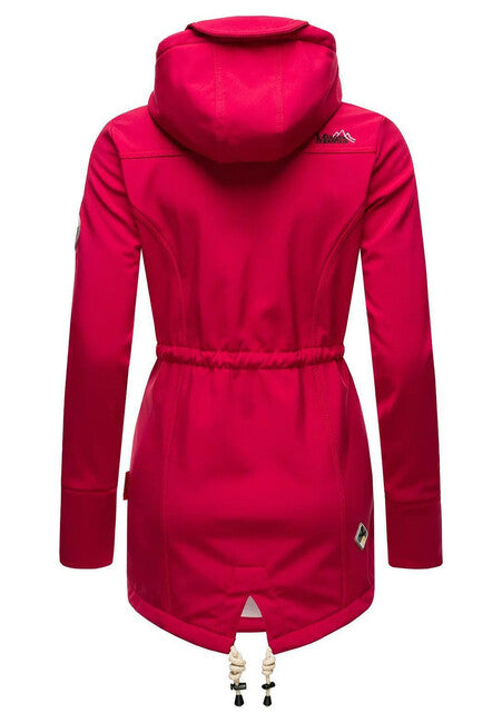Marikoo ZIMTZICKE P giacca invernale softshell da donna con cappuccio, fucsia