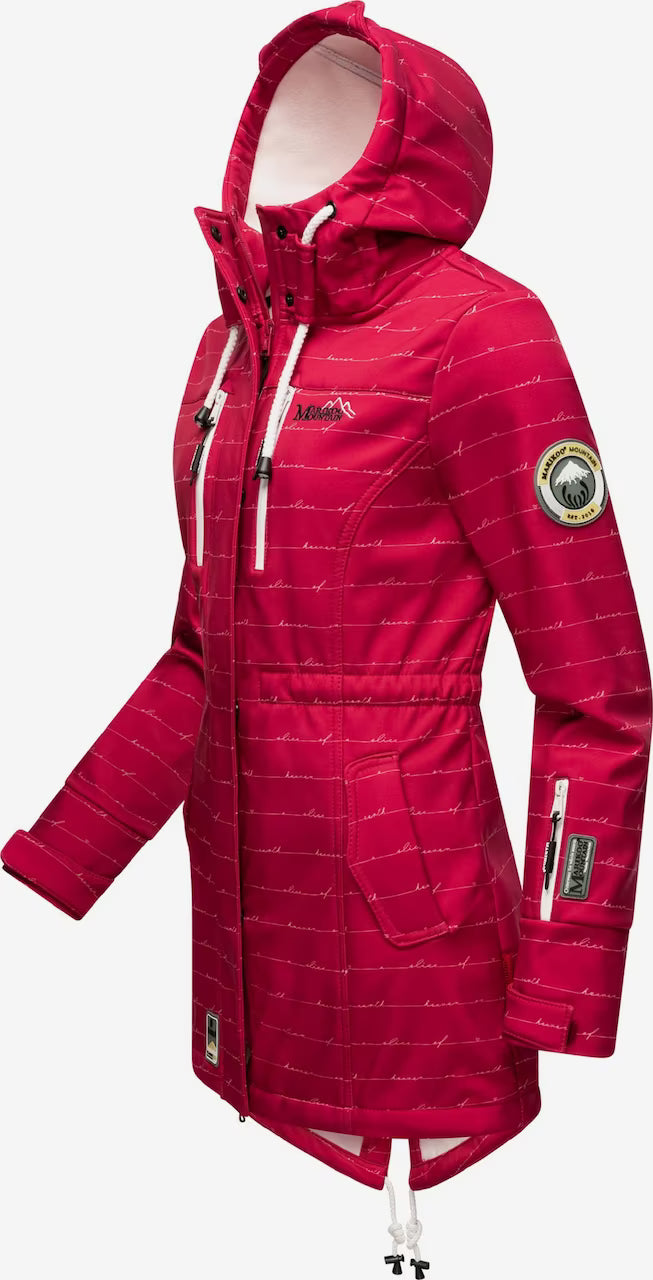 Marikoo ZIMTZICKE P giacca invernale softshell da donna con cappuccio, fucsia