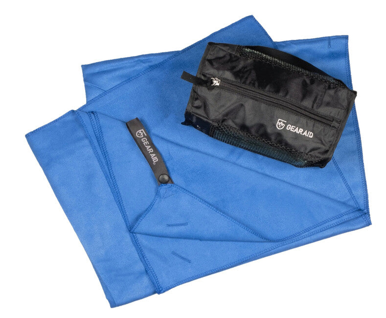 Gear Aid Microfiber Towel asciugamani in microfibra con trattamento antibatterico e tasca in rete ' 90 x 155 cm, blu cobalto