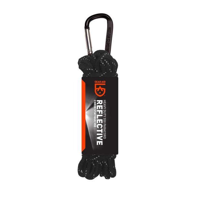Gear Aid Paracord 550' 9 m nero riflettente