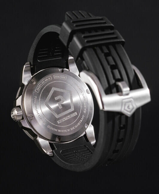 Pentagon Genesis orologio, argento