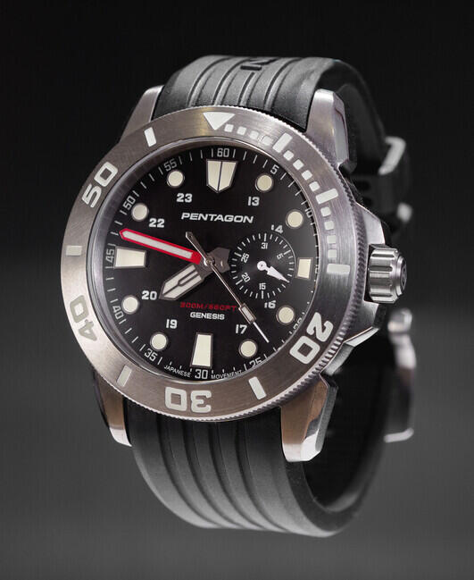 Pentagon Genesis orologio, argento