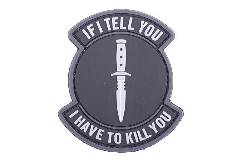 WARAGOD Tactical patch If I Tell You, nero, 7 x 5cm