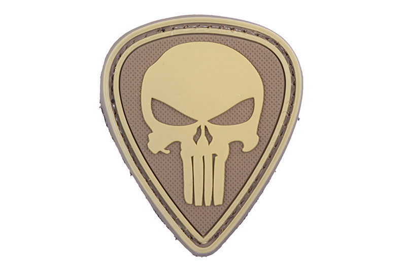 WARAGOD Tactical patch Punisher, sabbia, 5 x 4cm