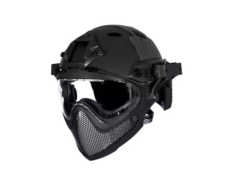 GFC Tactical Piloteer II casco tattico ASG Tactical fast, nero