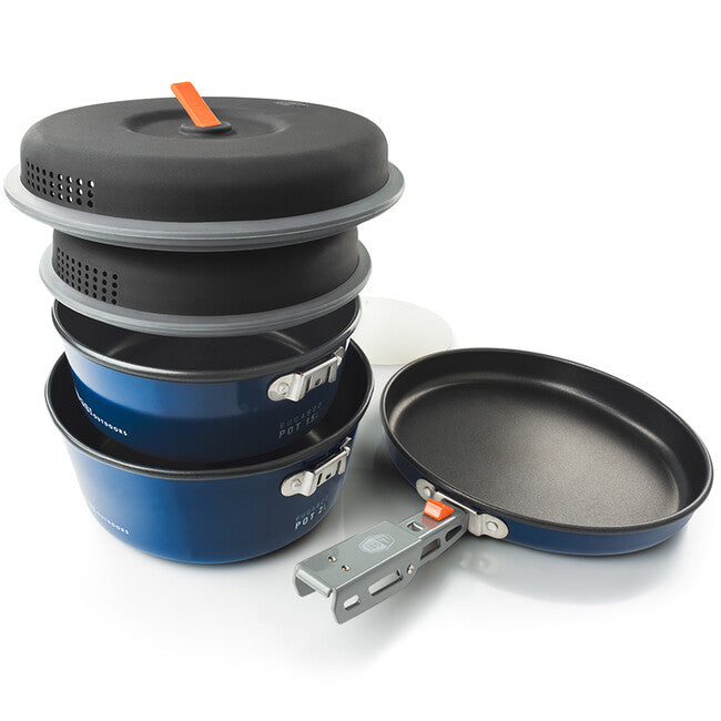 GSI Outdoors Bugaboo Ceramic Camper set di pentole da campeggio Bugaboo Ceramic Base Camper Small 1,5 + 2 l
