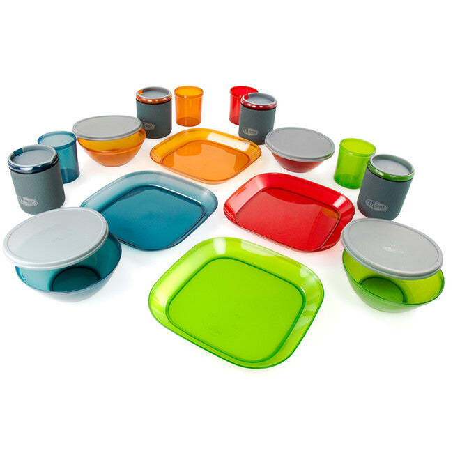 GSI Outdoors Infinity Set di stoviglie di lusso per 4 persone Deluxe Tableset, Multicolor