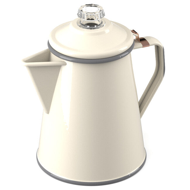 GSI Outdoors Percolatore smaltato da 1,9 l, crema