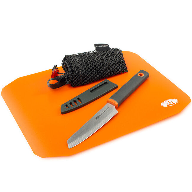 GSI Outdoors Rollup Cutting Board komplet noževv s prosto valjajoče desko za rezanje