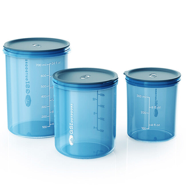 GSI Outdoors Infinity set di contenitori per alimenti in plastica, blu chiaro
