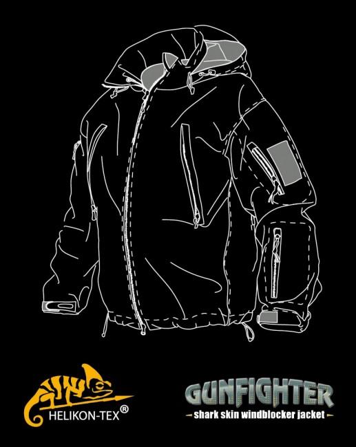 Helikon-Tex Gunfighter giacca impermeabile e antivento, shadow grey