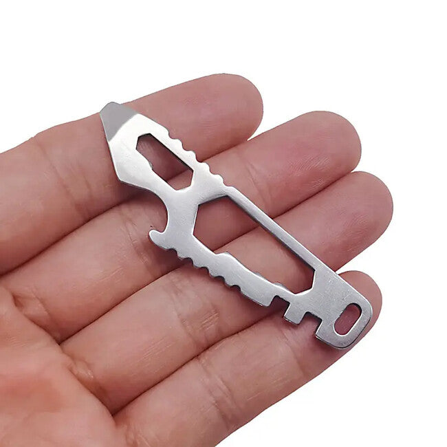 DRAGOWA Tactical Portachiavi multitool Sandstone, argento