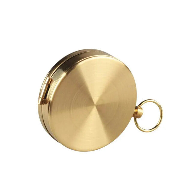DRAGOWA Tactical Bussola tascabile in ottone con luminescenza Luma, oro